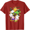 Peppa Pig Halloween Happy Costumes Group Shot T-Shirt - Cranberry Red