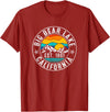 Vintage Style Big Bear Lake Retro 70s 80s Big Bear Lake California CA T-Shirt - Cranberry Red