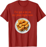 Pigs In A Blanket I’ve Got A Lot On My Plate Tees Pigs In A Blanket I’ve Got A Lot On My Plate Right Now T-Shirt - Cranberry Red