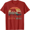 Beepa Bear Father's Day T-Shirt Vintage Beepa Bear Wildling Father's Day T-Shirt - Cranberry Red