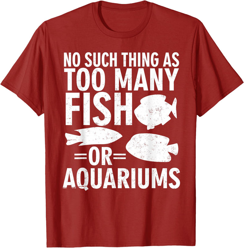 Fishkeeper Humor Shirts & Apparel Funny Aquarium Fish Lover Shirt - Fish Tank Humor T-Shirt - Cranberry Red
