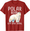 Funny Polar Bear Shirts Polar Bear is My Ghost Animal - Wildlife Lover Zookeeper T-Shirt - Cranberry Red