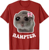Hampter Sad Hamster Meme Hamster Lover Oddly Specific Memes T-Shirt - Cranberry Red