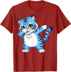 generic Funny Cartoon Korean Tiger for Youth Toddler Kids Boys Girls T-Shirt - Cranberry Red