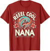 Vintage Reel Cool Nana Fishing Lovers Mothers Day Reel Cool Nana Fishing Vintage Tees Women Men Father's Day T-Shirt - Cranberry Red