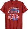 Farmer 4th Of July Costume 250th Freedom 4th of July US Flag Fireworks Three Cute Pigs T-Shirt - Cranberry Red