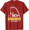 Funny Fishing Gifts for Men and Women No Bananas Fishing Saying Fisherman Fishing T-Shirt - Cranberry Red