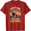 Lion Shirts & Gifts for Girls Girls Lion T-Shirt - Cranberry Red