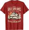 Great Sand Dunes National Park Colorado USA Retro Great Sand Dunes National Park Colorado Hike Outdoors Retro T-Shirt - Cranberry Red