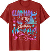 Birthday Mermaid Matching Family Tees Glamma of The Birthday Mermaid Matching 1St Birthday Girl T-Shirt - Cranberry Red