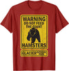 Montana Wildlife Nature Apparel Funny Glacier National Park Grizzly Brown Bear Souvenir Gift T-Shirt - Cranberry Red