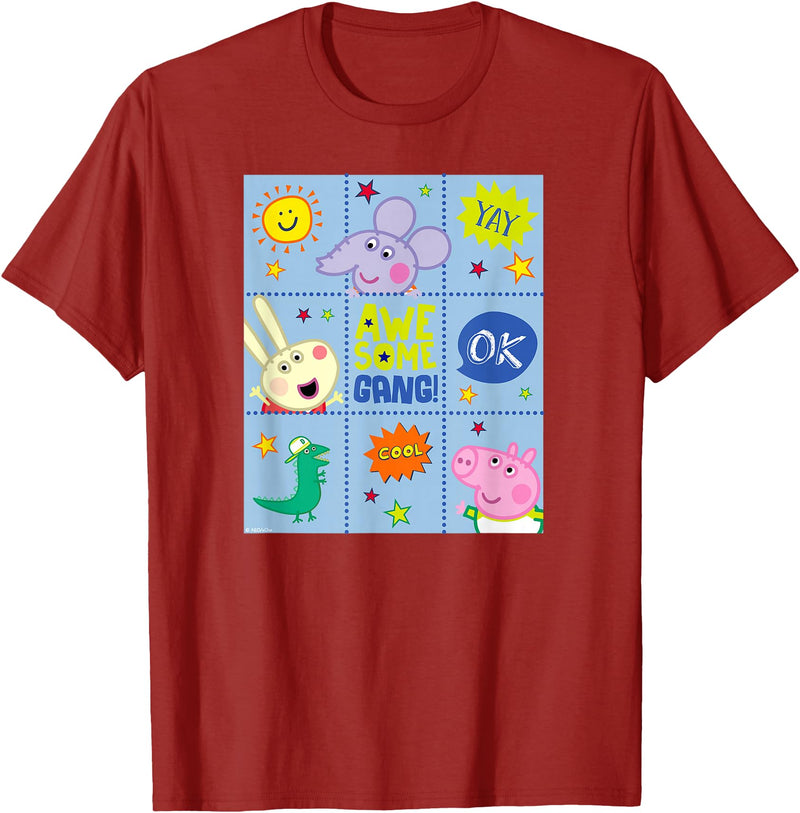 Peppa Pig - George Pig Awesome Crew T-Shirt - Cranberry Red