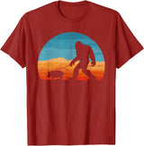 Bigfoot Walking Animal Lover Gifts Bigfoot Walking Pig Sasquatch Pig Lover T-Shirt - Cranberry Red