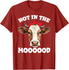 Don't Talk To Me Designz Not In The Mood Sarcastic Heifer Dairy Cow Midwest Farmer T-Shirt - Cranberry Red