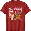 Holy Cow I'm 4 Highland Cow 4th Birthday Holy Cow I'm 4 Highland Cow Farming 4th Birthday 4 Years Old T-Shirt - Cranberry Red