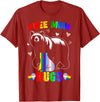 Amb Proud Mom Mommy Mama LGBTQ Mothers Day Women Free Mom Hugs Mama Bear LGBTQ Pride Rainbow Flag Mothers Day T-Shirt - Cranberry Red