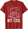 Climate Change Designs Polar Bear Against Climate Change Global Warming Design T-Shirt - Cranberry Red