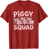 Piggy Squad - Matching Outfit Pig Lover Design T-Shirt - Cranberry Red