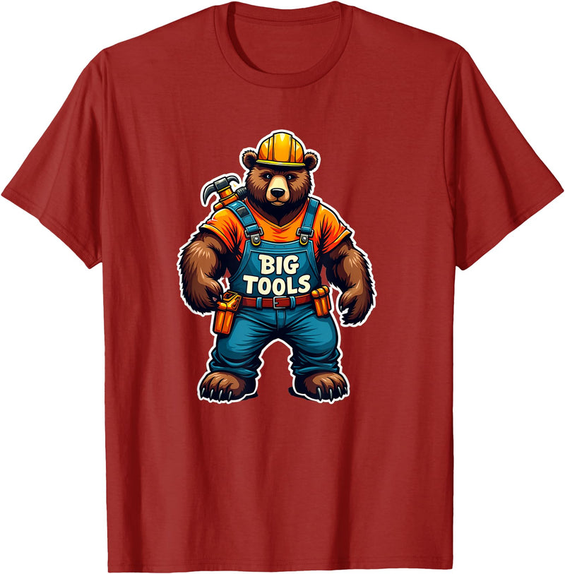 Jay Moe Design I Love Muscle Bear Funny Gay Big Tools LGBTQ Pride Vintage T-Shirt - Cranberry Red