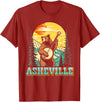 The Thrift Garage Asheville North Carolina Banjo Bear Vintage Nature T-Shirt - Cranberry Red