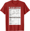 Funny Spooky Halloween Costume Ideas Job Application Funny Scary Halloween Costume Trick or Treat T-Shirt - Cranberry Red