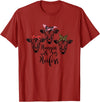 funny heifer tshirt Cute Women's Hanging With My Heifers Bandana T-Shirt T-Shirt - Cranberry Red