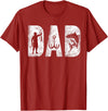 Fishing Gifts for Dad Birthday Fisherman Fishing Dad Classic Bold Font Father's Day Fish Daddy T-Shirt - Cranberry Red