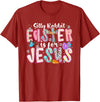 Silly Rabbit Easter Is for Jesus Religious Christian Easter T-Shirt in Cranberry Red
