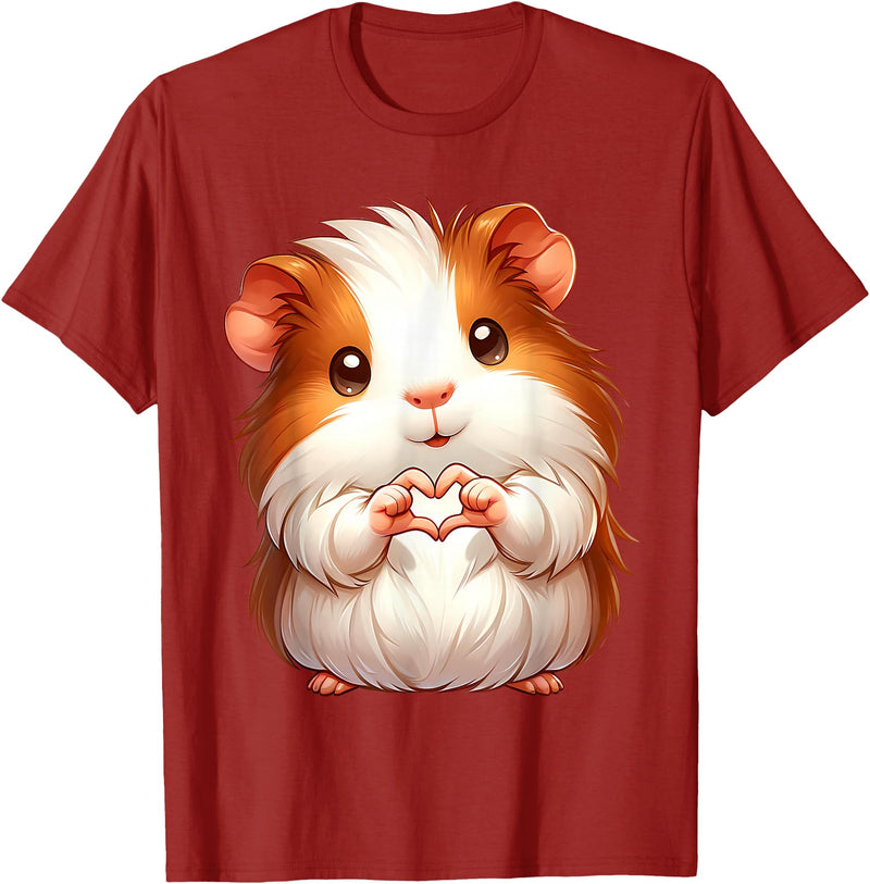 Guinea Pig Guinea Pigs Cute Animals Pet Owners Tee Cute Guinea Pig Pet Lovers Small Animals Animal Lover Funny T-Shirt - Cranberry Red