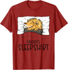 Sleeping & Napping Shirt Gifts For Nap Lovers Favorite Sleepshirt Lion, Napping Lion Pajama T-Shirt - Cranberry Red