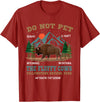 Funny Yellowstone Vacation Souvenir Buffalo Do Not Pet the Fluffy Cows Bison Yellowstone National Park T-Shirt - Cranberry