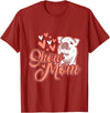 Animal Tees & Gift Idea Show Mother Pigs T-Shirt - Cranberry Red