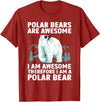 Polar Bear Gift Polar Bear Accessories & Stuff Polar Bear Art For Men Women Kids Arctic Polar Bear Lover T-Shirt - Cranberry Red