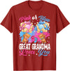 Bears Pink Or Blue Gender Reveal Bears Pink Or Blue Great Grandma Loves You Gender Reveal T-Shirt - Cranberry Red
