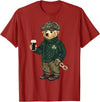 Teddy Bear Feeling Lucky St Patricks Women Men Cool Funny Teddy Bear Feeling Lucky Drinking St Patricks Day T-Shirt - Cranberry Red