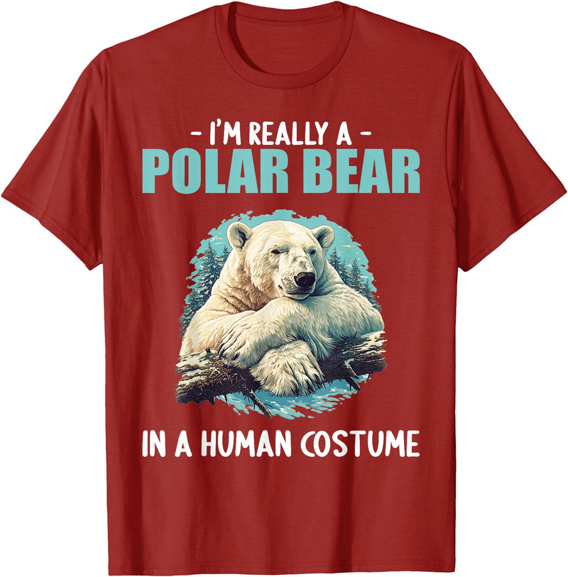 Polar Bears Polar Bear Lovers Shop Polar Bears Polar Bear T-Shirt - Cranberry Red