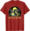 FunWearVm The Bear Lake Monster Cryptid Utah USA Cryptozoology T-Shirt - Cranberry Red