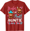 Reveal Party Highland Cow Bull or Heifer Auntie Loves You Highland Cow Lover T-Shirt - Cranberry Red