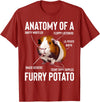 Guinea Pig Lover Gift Co. Guinea Pig Anatomy Of Furry Potato Funny Cavy Men Women Kids T-Shirt - Cranberry Red