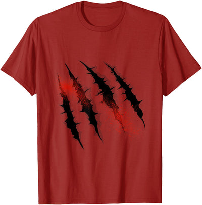 Funny Dinosaur Clothing Dinosaur T rex Claw Marks For Halloween Boys Men Kids T-Shirt