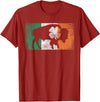 Buffalo - Saint Paddys Funny Ireland Flag Buffalo - Shamrock St. Patrick's Day Irish Flag T-Shirt - Cranberry Red