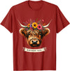 Humorous Highland Cow Gifts Highland Cow Birthday Girl Party T-Shirt - Cranberry Red