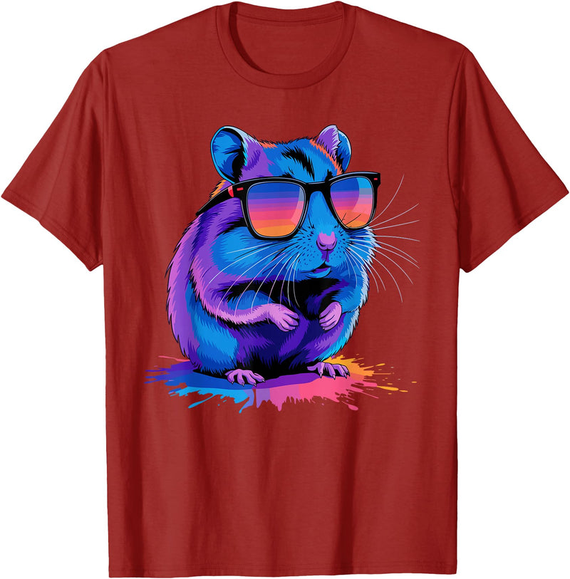 Cute Hamster Costume for Men Women Kid Hamster Lover Hamster T-Shirt - Cranberry Red