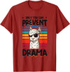No Drama Llama and Alpaca Designs Only You Can Prevent Drama Llama T-Shirt - Cranberry Red