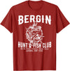 BERGIN HUNT & FISH CLUB Funny Design T-Shirt - Cranberry Red