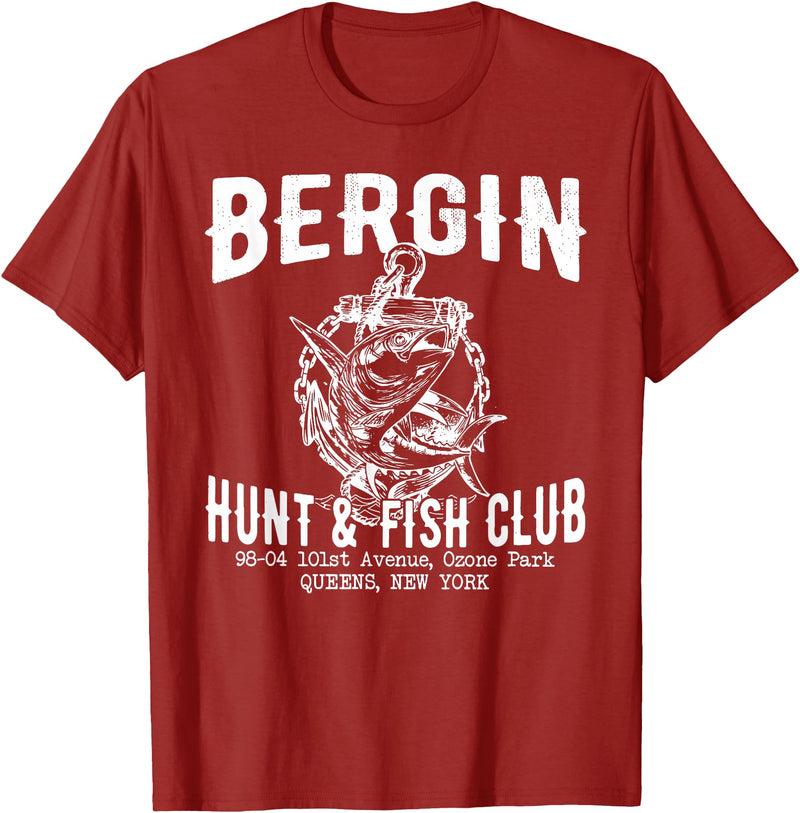 BERGIN HUNT & FISH CLUB Funny Design T-Shirt - Cranberry Red