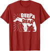 Mens Beepa Bear T-Shirt Father's Day Tee T-Shirt - Cranberry Red