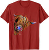 SHiRLeY MacARTHuR HiGHLaND CoW PRiNT ANiMaL PRiNT ' SuGaR LuMP ' T-Shirt - Cranberry Red