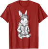 Urban Streetwear Bunny – Cool Hipster Rabbit Design Hoodie in Cranberry Red