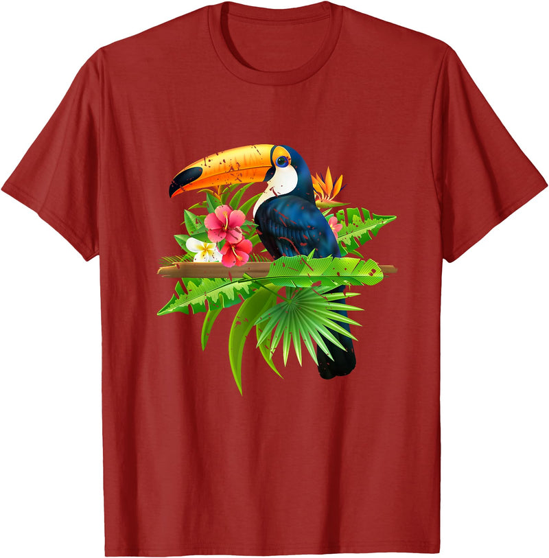 Toucan Bird Ornithologist Gift Idea Tropical Birds Exotic Summer Animal Toucan T-Shirt - Cranberry Red